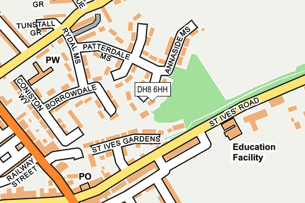 DH8 6HH map - OS OpenMap – Local (Ordnance Survey)
