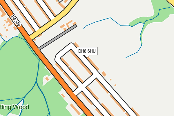 DH8 6HU map - OS OpenMap – Local (Ordnance Survey)