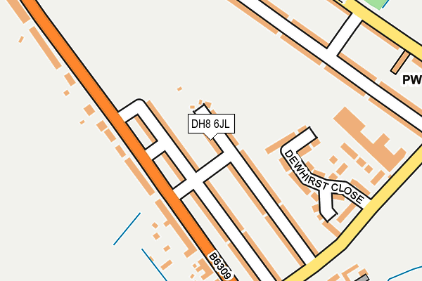 DH8 6JL map - OS OpenMap – Local (Ordnance Survey)