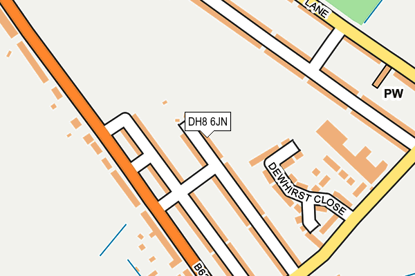 DH8 6JN map - OS OpenMap – Local (Ordnance Survey)