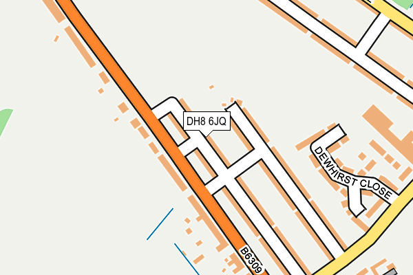 DH8 6JQ map - OS OpenMap – Local (Ordnance Survey)