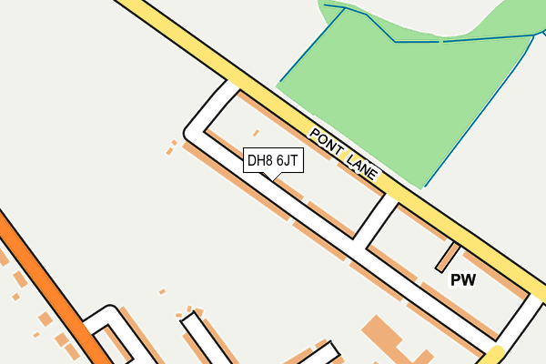 DH8 6JT map - OS OpenMap – Local (Ordnance Survey)