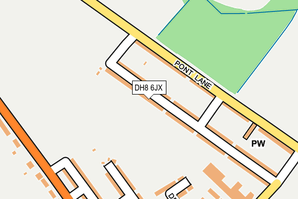 DH8 6JX map - OS OpenMap – Local (Ordnance Survey)