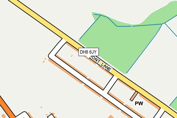 DH8 6JY map - OS OpenMap – Local (Ordnance Survey)