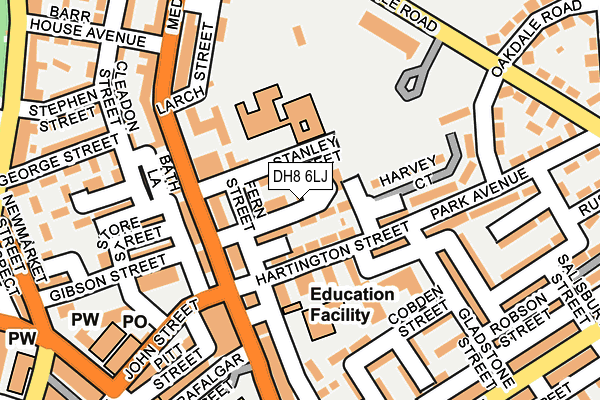 DH8 6LJ map - OS OpenMap – Local (Ordnance Survey)