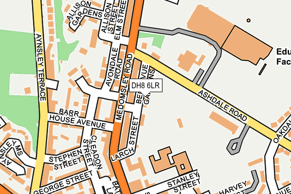 DH8 6LR map - OS OpenMap – Local (Ordnance Survey)