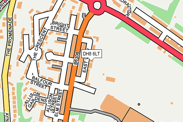 DH8 6LT map - OS OpenMap – Local (Ordnance Survey)