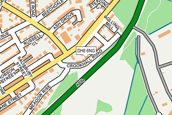 DH8 6NG map - OS OpenMap – Local (Ordnance Survey)