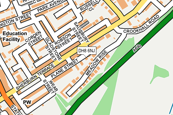 DH8 6NJ map - OS OpenMap – Local (Ordnance Survey)