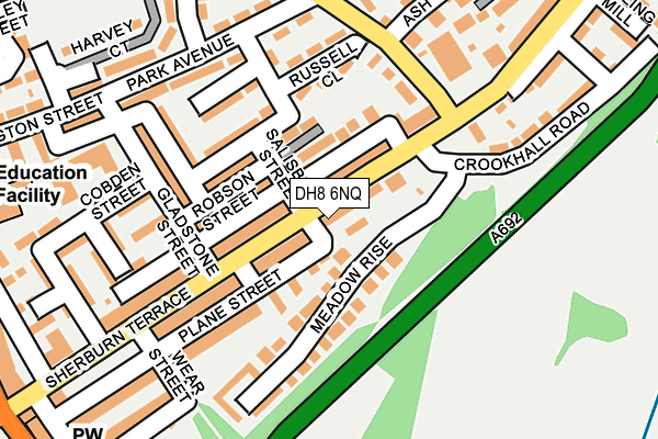 DH8 6NQ map - OS OpenMap – Local (Ordnance Survey)