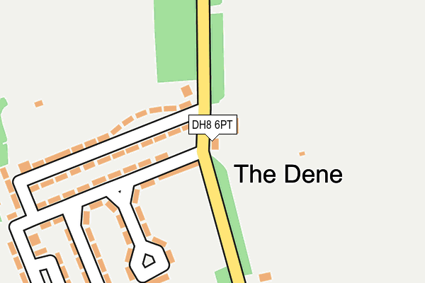 DH8 6PT map - OS OpenMap – Local (Ordnance Survey)
