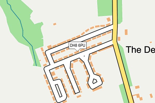DH8 6PU map - OS OpenMap – Local (Ordnance Survey)