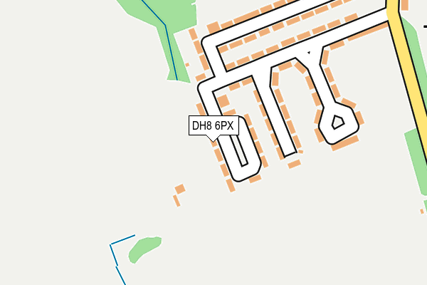 DH8 6PX map - OS OpenMap – Local (Ordnance Survey)