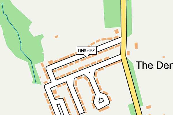 DH8 6PZ map - OS OpenMap – Local (Ordnance Survey)