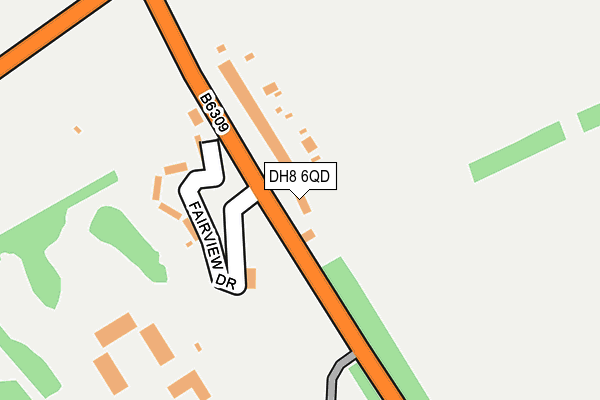 DH8 6QD map - OS OpenMap – Local (Ordnance Survey)