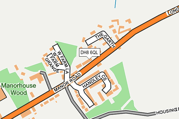 DH8 6QL map - OS OpenMap – Local (Ordnance Survey)
