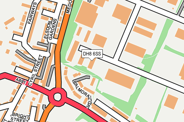 DH8 6SS map - OS OpenMap – Local (Ordnance Survey)