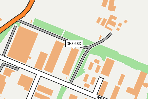 DH8 6SX map - OS OpenMap – Local (Ordnance Survey)