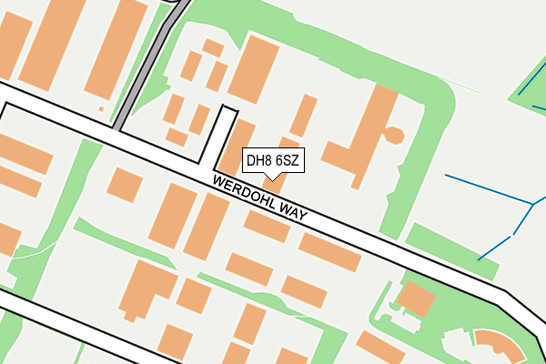DH8 6SZ map - OS OpenMap – Local (Ordnance Survey)