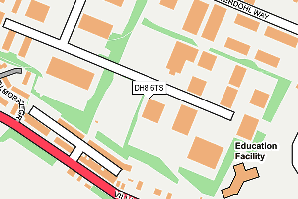 DH8 6TS map - OS OpenMap – Local (Ordnance Survey)