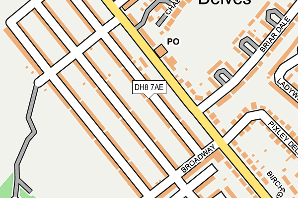 DH8 7AE map - OS OpenMap – Local (Ordnance Survey)
