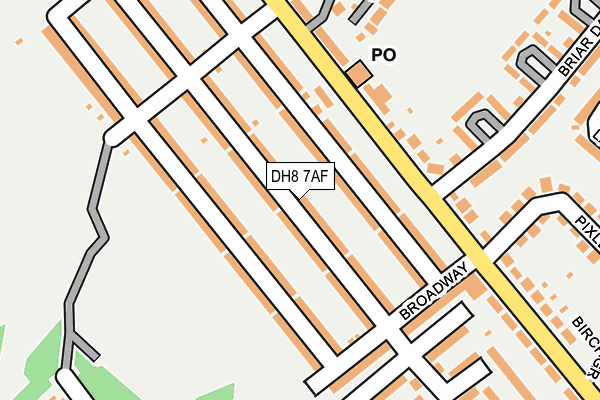 DH8 7AF map - OS OpenMap – Local (Ordnance Survey)