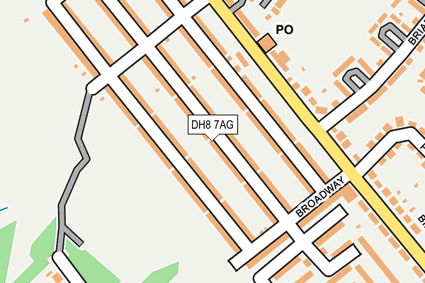 DH8 7AG map - OS OpenMap – Local (Ordnance Survey)