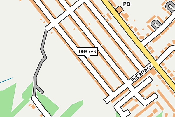 DH8 7AN map - OS OpenMap – Local (Ordnance Survey)