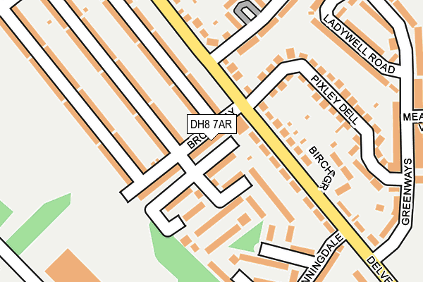 DH8 7AR map - OS OpenMap – Local (Ordnance Survey)