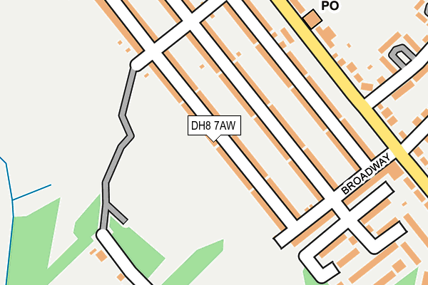 DH8 7AW map - OS OpenMap – Local (Ordnance Survey)