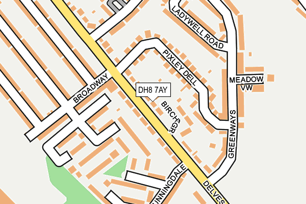 DH8 7AY map - OS OpenMap – Local (Ordnance Survey)