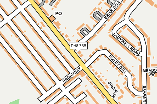 DH8 7BB map - OS OpenMap – Local (Ordnance Survey)