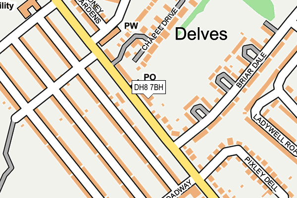 DH8 7BH map - OS OpenMap – Local (Ordnance Survey)