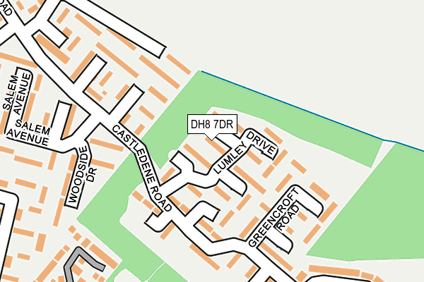 DH8 7DR map - OS OpenMap – Local (Ordnance Survey)
