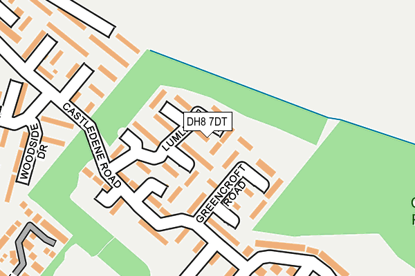 DH8 7DT map - OS OpenMap – Local (Ordnance Survey)