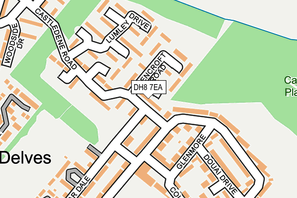 DH8 7EA map - OS OpenMap – Local (Ordnance Survey)