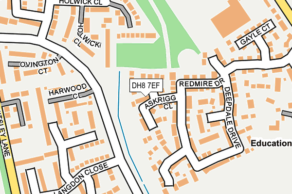 DH8 7EF map - OS OpenMap – Local (Ordnance Survey)