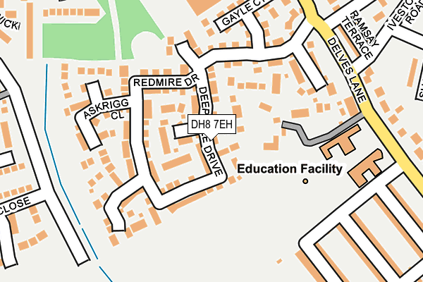 DH8 7EH map - OS OpenMap – Local (Ordnance Survey)
