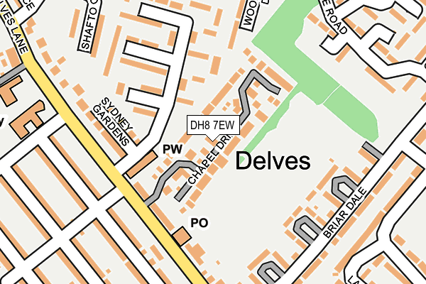 DH8 7EW map - OS OpenMap – Local (Ordnance Survey)