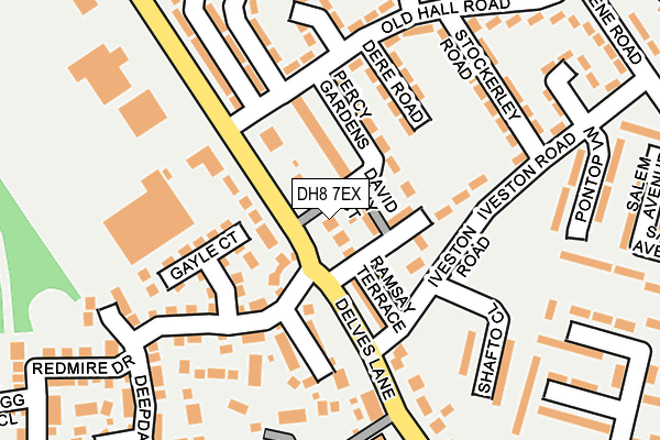 DH8 7EX map - OS OpenMap – Local (Ordnance Survey)