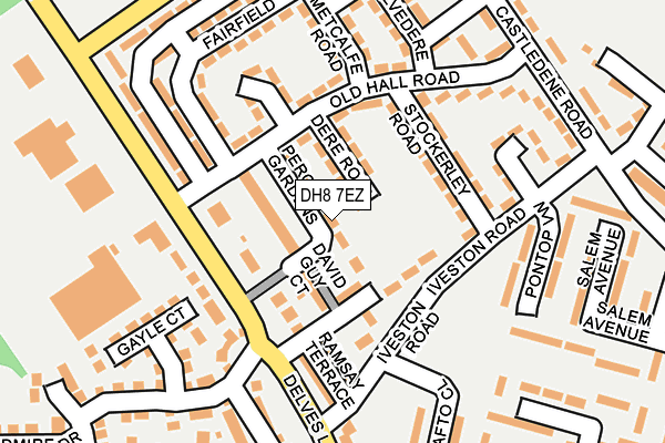DH8 7EZ map - OS OpenMap – Local (Ordnance Survey)