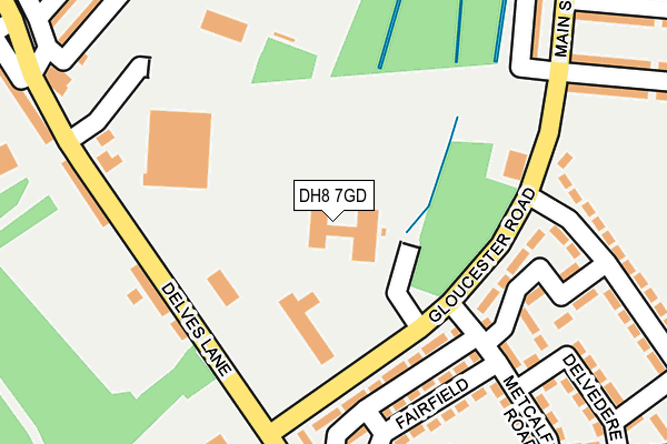 DH8 7GD map - OS OpenMap – Local (Ordnance Survey)