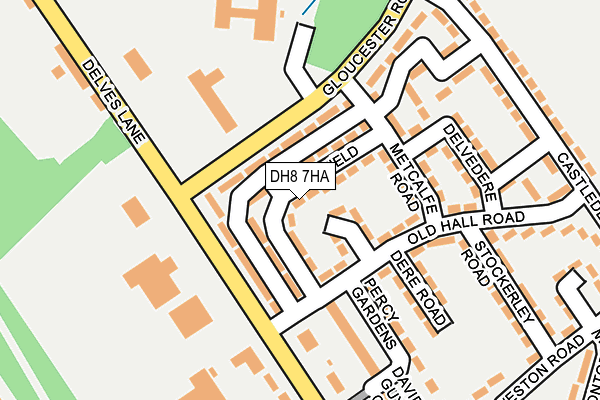 DH8 7HA map - OS OpenMap – Local (Ordnance Survey)