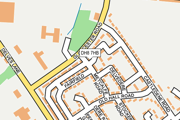 DH8 7HB map - OS OpenMap – Local (Ordnance Survey)