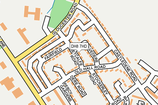 DH8 7HD map - OS OpenMap – Local (Ordnance Survey)