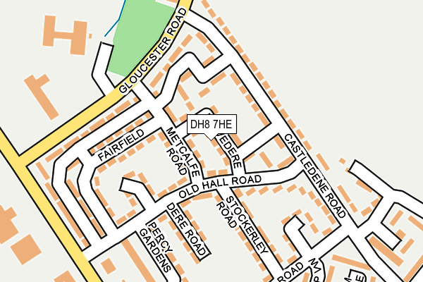 DH8 7HE map - OS OpenMap – Local (Ordnance Survey)