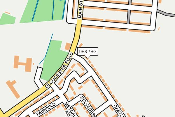 DH8 7HG map - OS OpenMap – Local (Ordnance Survey)