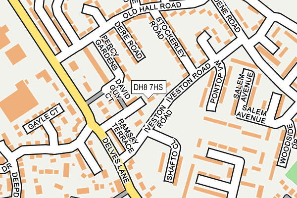DH8 7HS map - OS OpenMap – Local (Ordnance Survey)