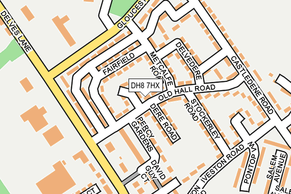 DH8 7HX map - OS OpenMap – Local (Ordnance Survey)