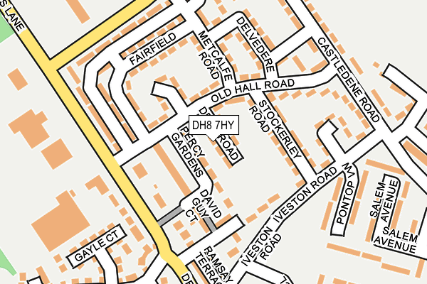 DH8 7HY map - OS OpenMap – Local (Ordnance Survey)